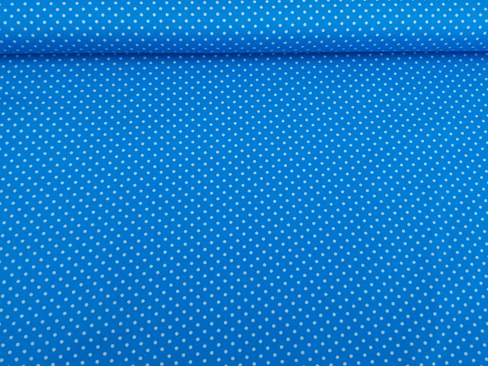 Baumwollstoff Punkte 2mm türkis