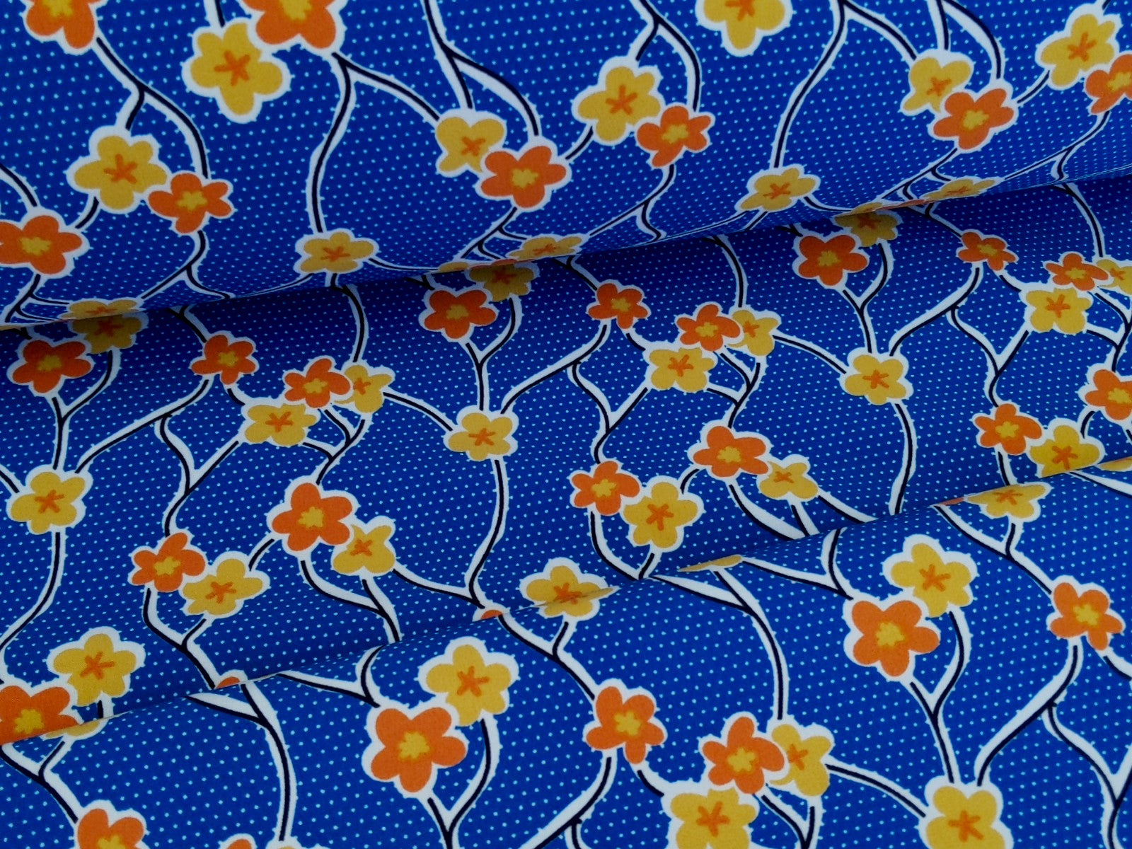 Softshell Blumenranken Blau
