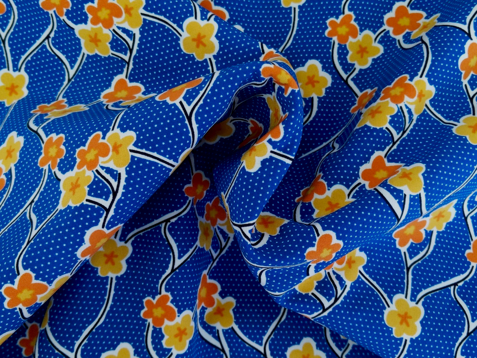 Softshell Blumenranken Blau