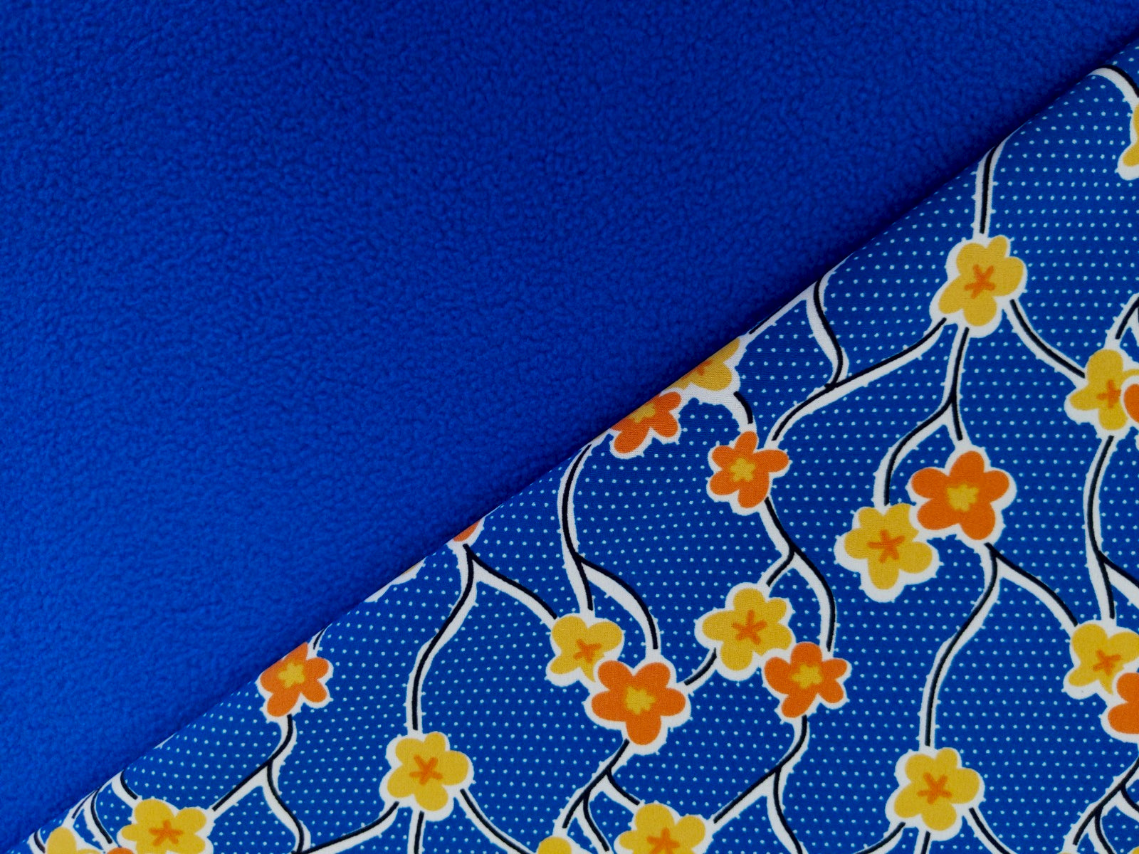 Softshell Blumenranken Blau