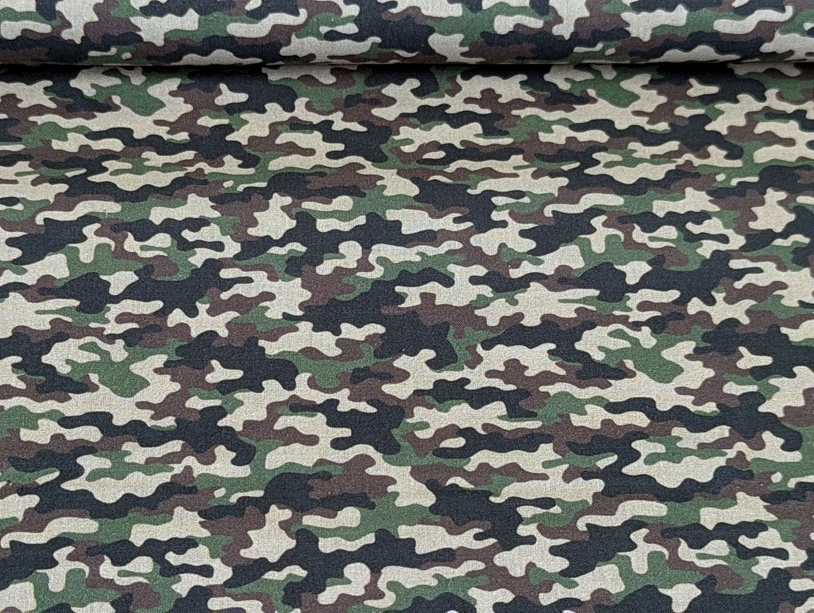 Baumwollstoff Camouflage Grün