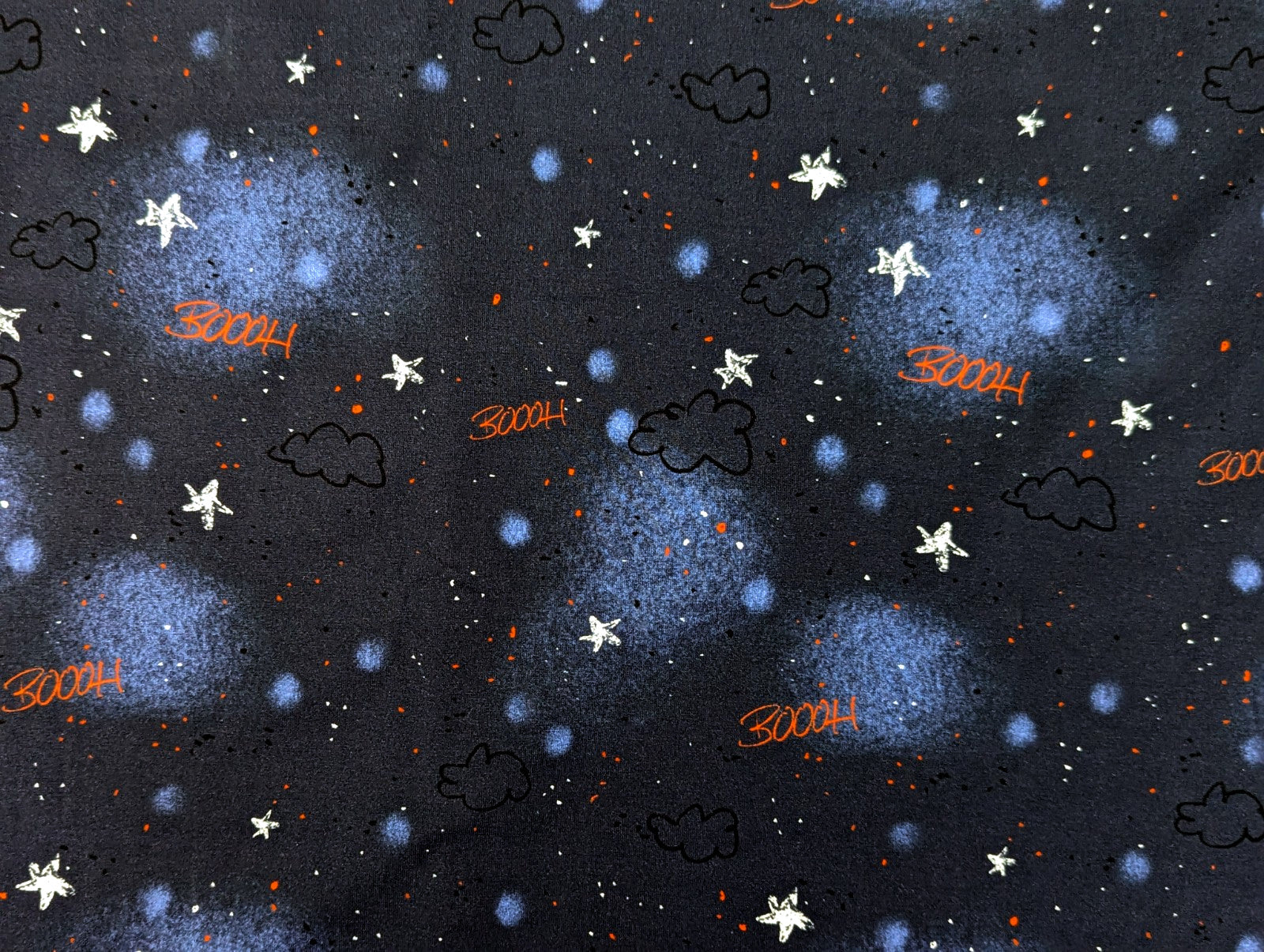 Eigenproduktion Baumwolljersey Panel + Kombi Fledi Fledermaus 65x165 cm Deepblue