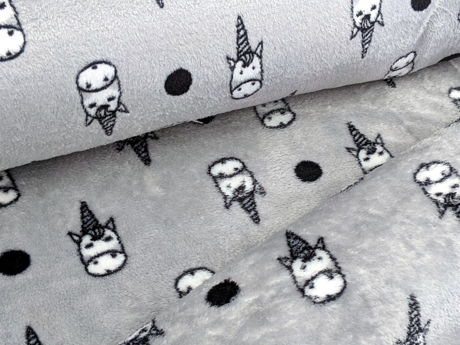 Wellness Fleece Einhorn Grau