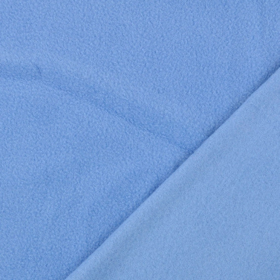 Fleece Stoff Uni Jeansblau