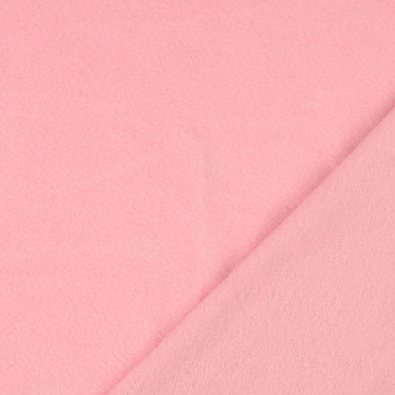 Fleece Stoff Uni Rosa