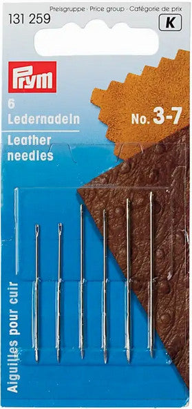 Ledernadeln, Nr.3-7, sortiert, silberfarbig