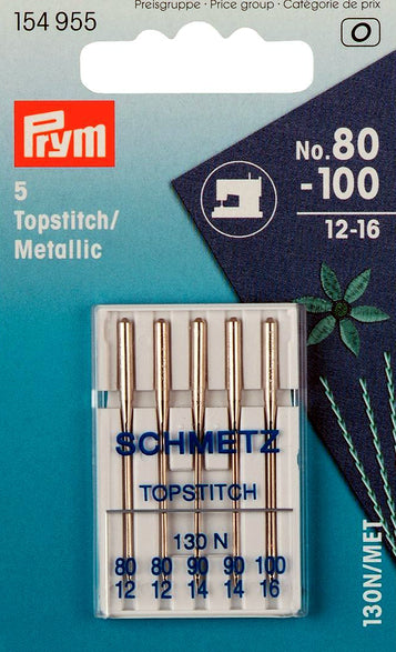 Nähmaschinennadeln Topstitch Metallic 80-100 / 130 N