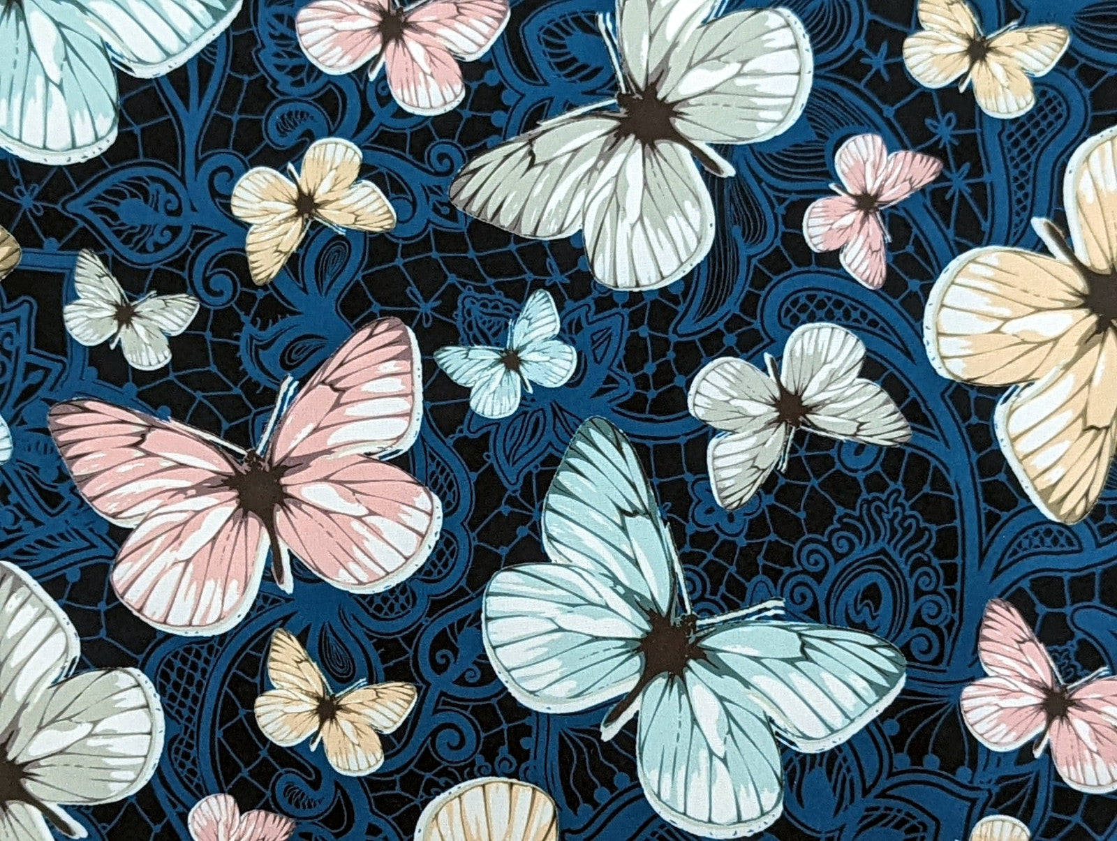 Softshell Digital Zauberhafte Schmetterlinge auf Blau