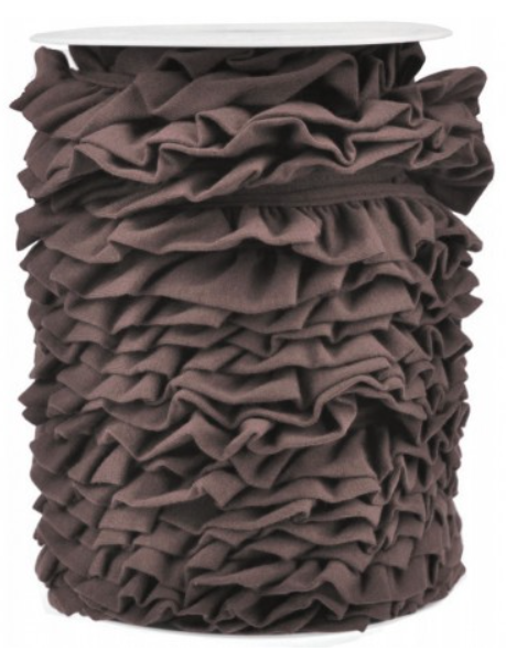 Volantband aus Jersey Braun