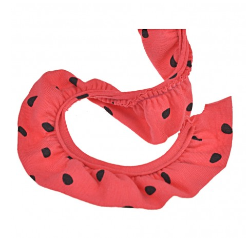 Volantband aus Jersey Koral/Dots