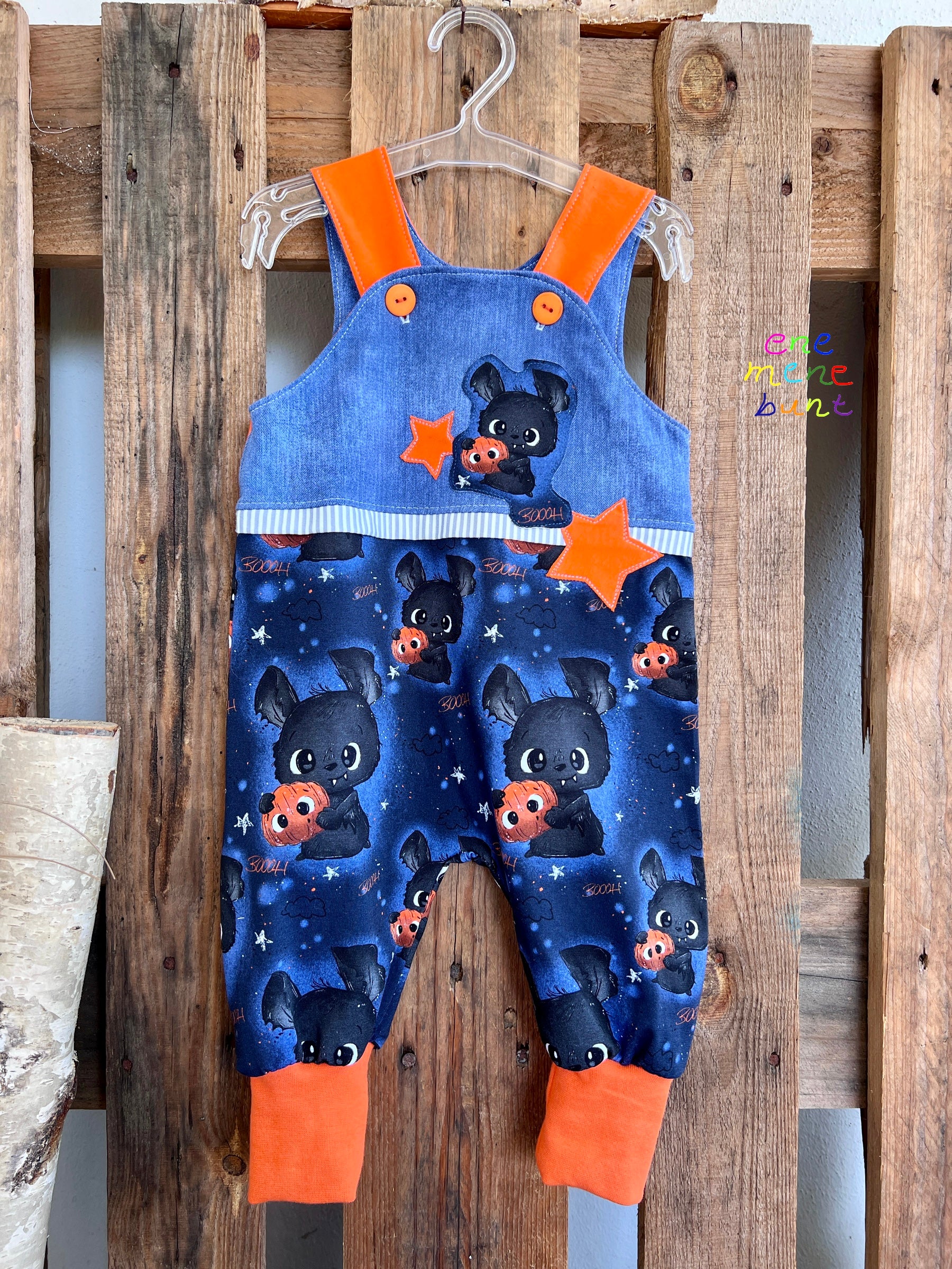 Reststück Eigenproduktion Baumwolljersey Fledi Fledermaus Deepblue
